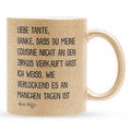 22Feels® Tante Geschenk von Neffe - Glitzertasse mit Spruch (Gold, 320ml)-Glitzertasse Gold 320ml-22Feels