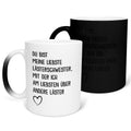 22Feels® Beste Freundin Geschenk - Zaubertasse mit Spruch: Lästern (Matt-Schwarz und Weiss, 320ml)-Farbwechsel Tasse Matt 320ml-22Feels