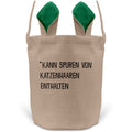 22Feels® Lustiger Osterkorb mit Henkel Katze Frauen Männer mit Henkel Ostergeschenk Tragetasche Ostern Deko Osternest Körbchen Hasenohren (Beige/Grün)-Ostern Tragetasche-22Feels