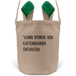 22Feels® Lustiger Osterkorb mit Henkel Katze Frauen Männer mit Henkel Ostergeschenk Tragetasche Ostern Deko Osternest Körbchen Hasenohren (Beige/Grün)-Ostern Tragetasche-22Feels
