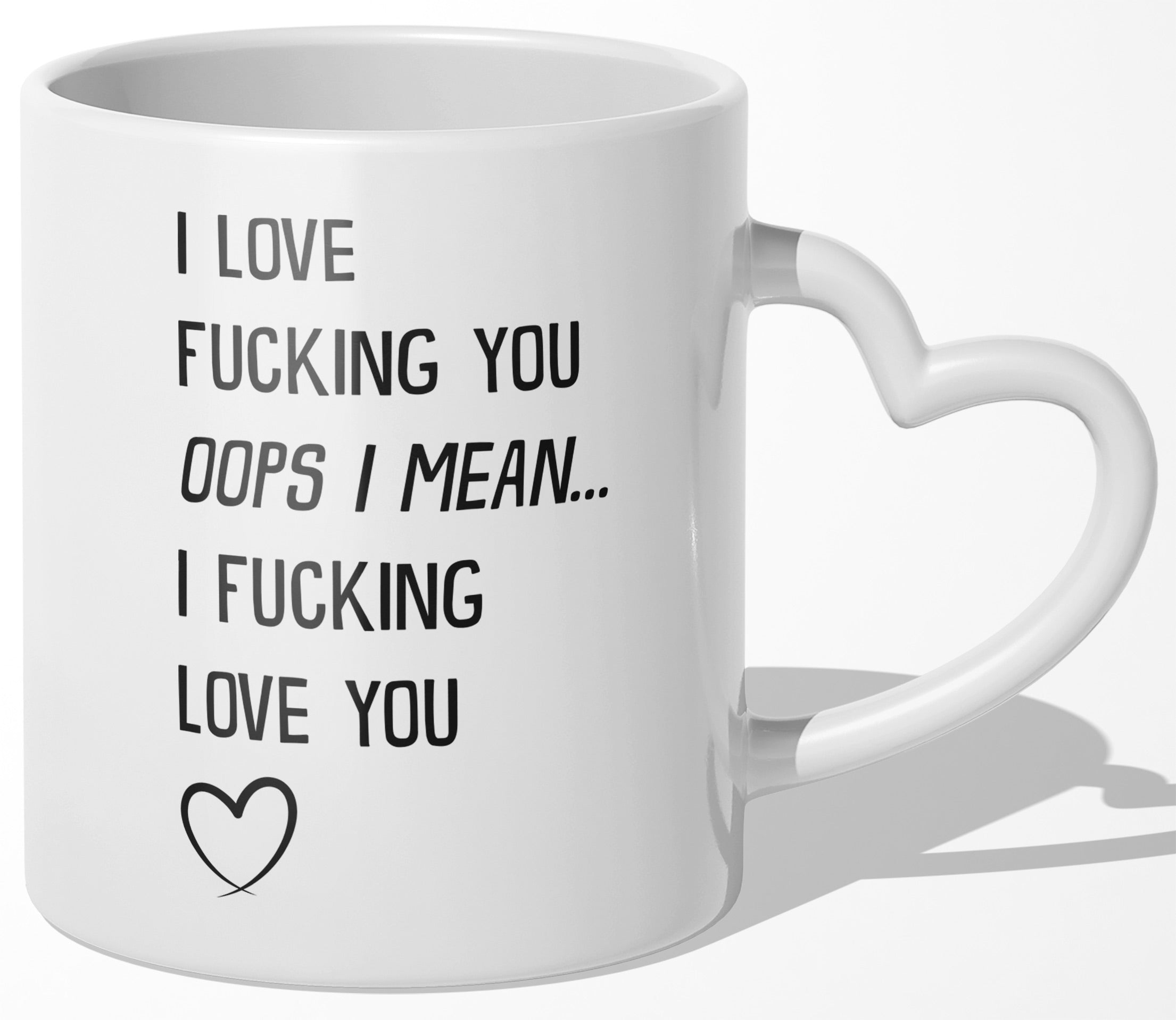 22Feels® Paar Geschenk zum Jahrestag, Hochzeitstag, Valentinstag etc. - Tasse mit Spruch (Herzhenkel, Weiss, 320ml)-Tasse Weiss Herzhenkel 320ml-22Feels