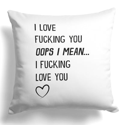 22Feels® Pärchen Geschenk zum Jahrestag, Hochzeitstag, Valentinstag etc. - Kissen mit Spruch (Weiss 40x40cm)-Kissen Weiss 40x40-22Feels