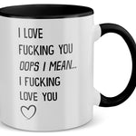 22Feels® Pärchen Geschenk zum Jahrestag, Hochzeitstag, Valentinstag etc. - Tasse mit Spruch (Weiss-Schwarz, 320ml)-TwoTone Tasse Weiss-Schwarz 320ml-22Feels