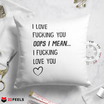 22Feels® Pärchen Geschenk zum Jahrestag, Hochzeitstag, Valentinstag etc. - Kissen mit Spruch (Weiss 40x40cm)-Kissen Weiss 40x40-22Feels