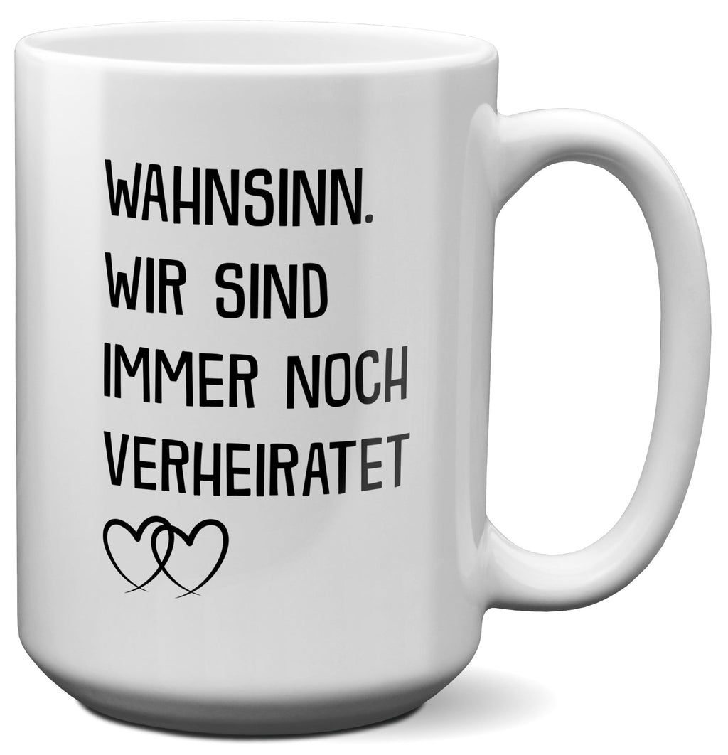 22Feels® Ehepaar Geschenk zum Hochzeitstag, Valentinstag etc. - XL Tasse mit Spruch (Weiss, 440ml)-Weisse XL Tasse 440ml-22Feels
