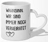 22Feels® Ehepaar Geschenk zum Hochzeitstag, Valentinstag etc. - Tasse mit Spruch (Herzhenkel, Weiss, 320ml)-Tasse Weiss Herzhenkel 320ml-22Feels