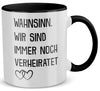 22Feels® Ehepaar Geschenk zum Hochzeitstag, Valentinstag etc. - Tasse mit Spruch (Weiss-Schwarz, 320ml)-TwoTone Tasse Weiss-Schwarz 320ml-22Feels