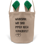 22Feels® Männer Frauen Osterkorb Ehefrau Ehemann Ostern mit Henkel Ostergeschenk Tragetasche Ostern Deko Osternest Körbchen Hasenohren (Beige/Grün)-Ostern Tragetasche-22Feels