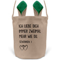 22Feels® Männer Frauen Osterkorb Ehefrau Ehemann Freund Freundin Ostern mit Henkel Ostergeschenk Tragetasche Ostern Deko Osternest Körbchen Hasenohren (Beige/Grün)-Ostern Tragetasche-22Feels