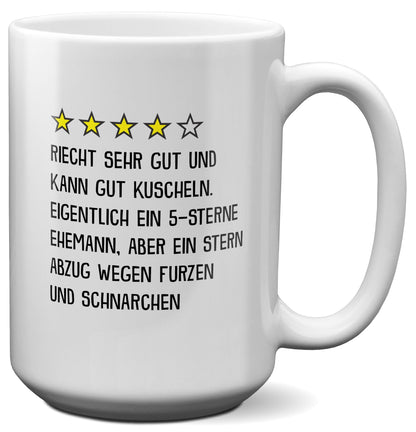22Feels® Ehemann Geschenk zum Hochzeitstag, Valentinstag etc. - XL Tasse mit Spruch (Weiss, 440ml)-Weisse XL Tasse 440ml-22Feels