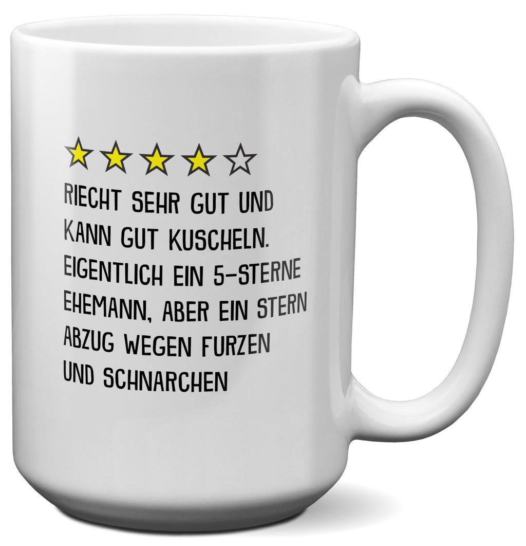 22Feels® Ehemann Geschenk zum Hochzeitstag, Valentinstag etc. - XL Tasse mit Spruch (Weiss, 440ml)-Weisse XL Tasse 440ml-22Feels