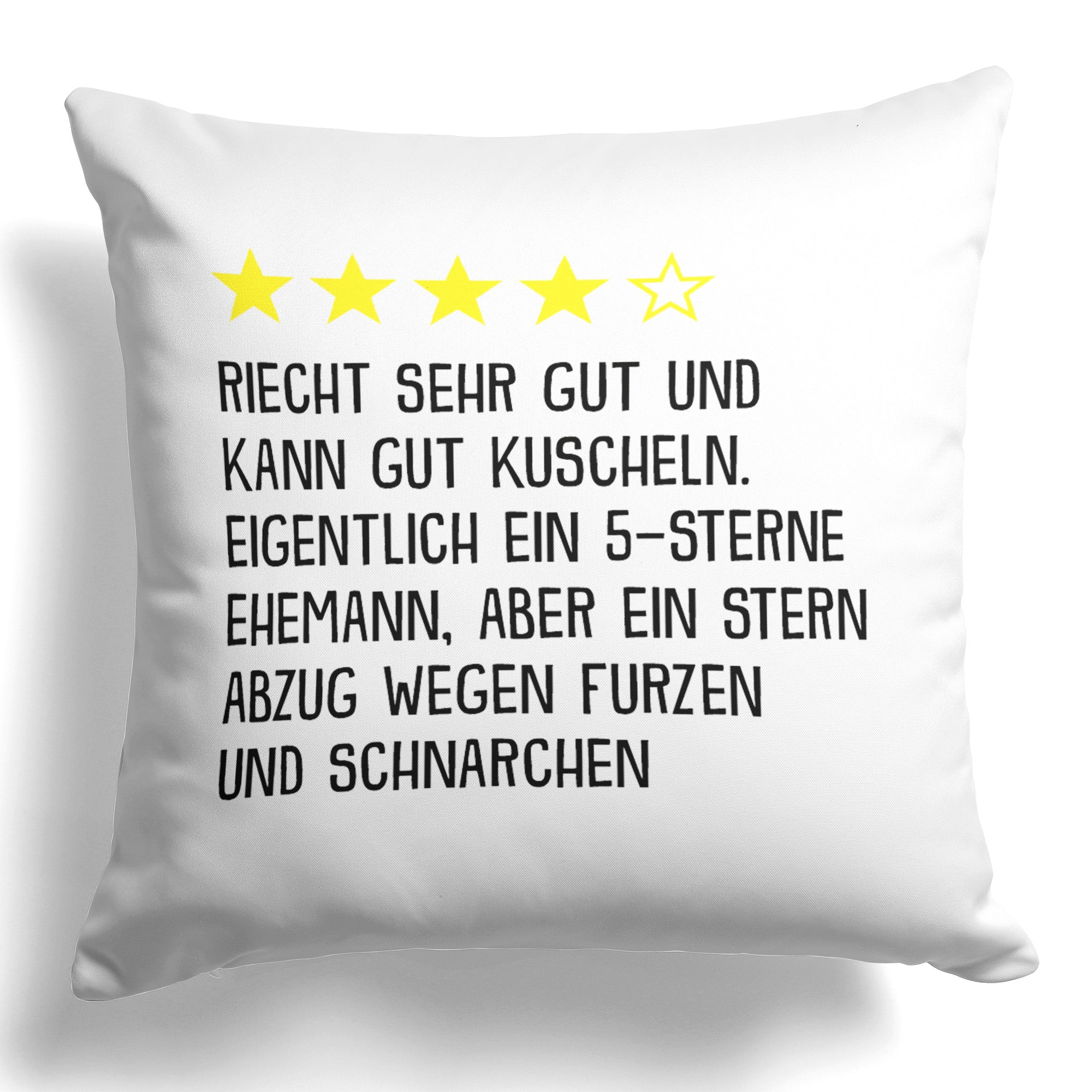 22Feels® Ehemann Geschenk zum Hochzeitstag, Valentinstag etc. - Kissen mit Spruch (Weiss 40x40cm)-Kissen Weiss 40x40-22Feels