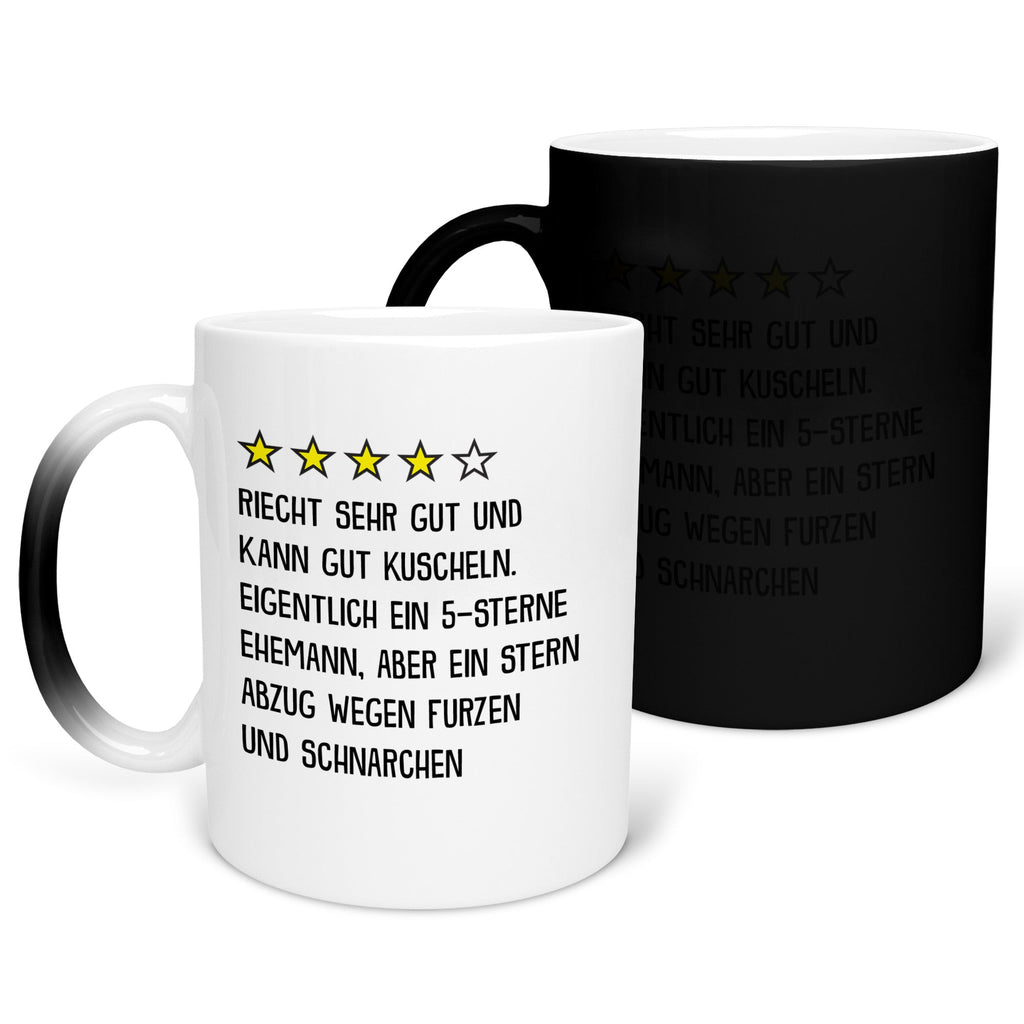 22Feels® Ehemann Geschenk zum Hochzeitstag, Valentinstag etc. - Zaubertasse mit Spruch (Matt-Schwarz und Weiss, 320ml)-Farbwechsel Tasse Matt 320ml-22Feels