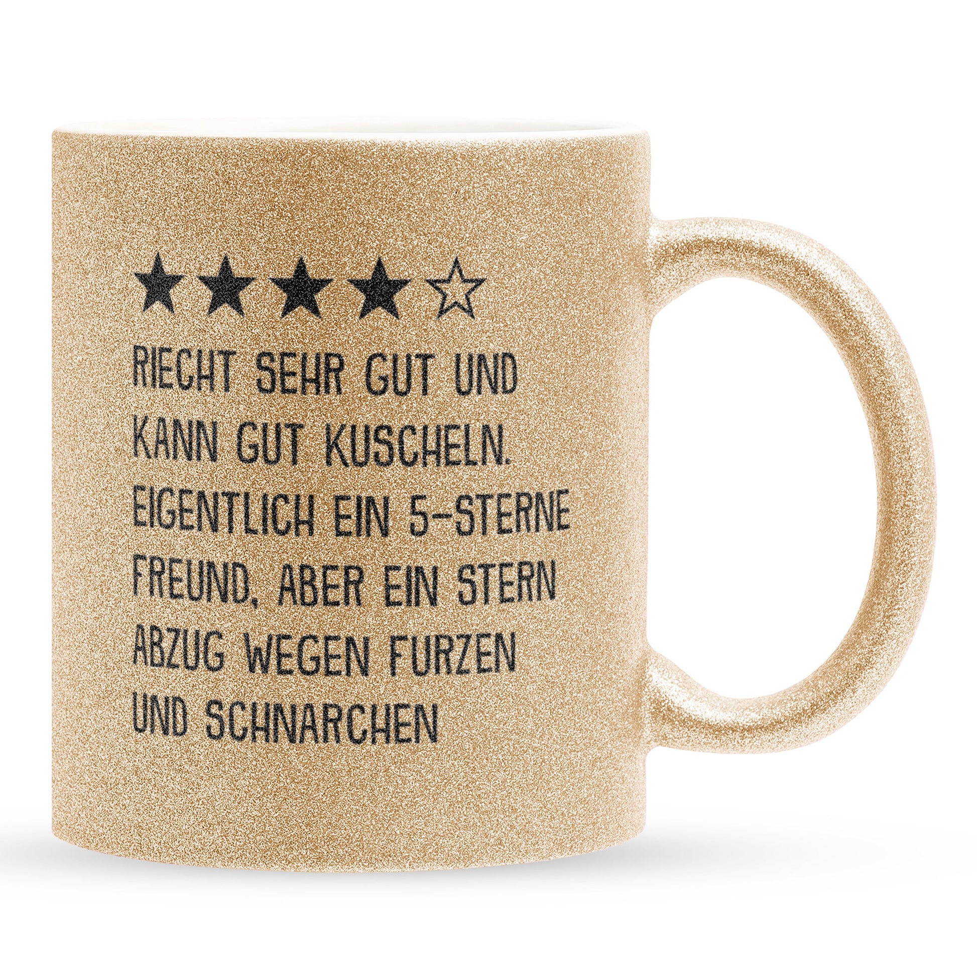 22Feels® Freund Geschenk zum Jahrestag, Valentinstag etc. - Glitzertasse mit Spruch (Gold, 320ml)-Glitzertasse Gold 320ml-22Feels