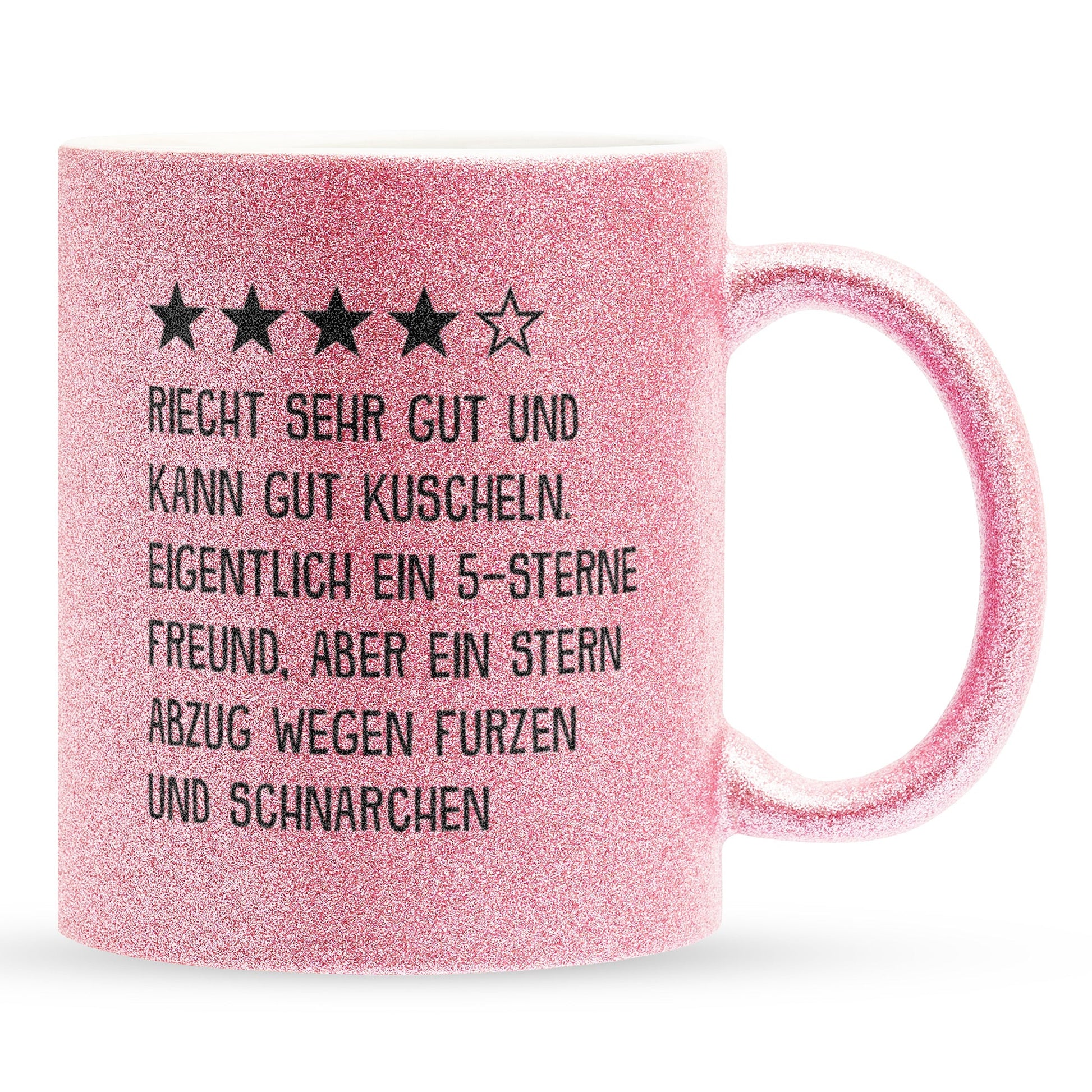 22Feels® Freund Geschenk zum Jahrestag, Valentinstag etc. - Glitzertasse mit Spruch (Pink, 320ml)-Glitzertasse Pink 320ml-22Feels