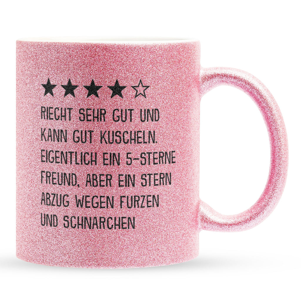 22Feels® Freund Geschenk zum Jahrestag, Valentinstag etc. - Glitzertasse mit Spruch (Pink, 320ml)-Glitzertasse Pink 320ml-22Feels