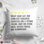 22Feels® Freund Geschenk zum Jahrestag, Valentinstag etc. - Kissen mit Spruch (Weiss 40x40cm)-Kissen Weiss 40x40-22Feels