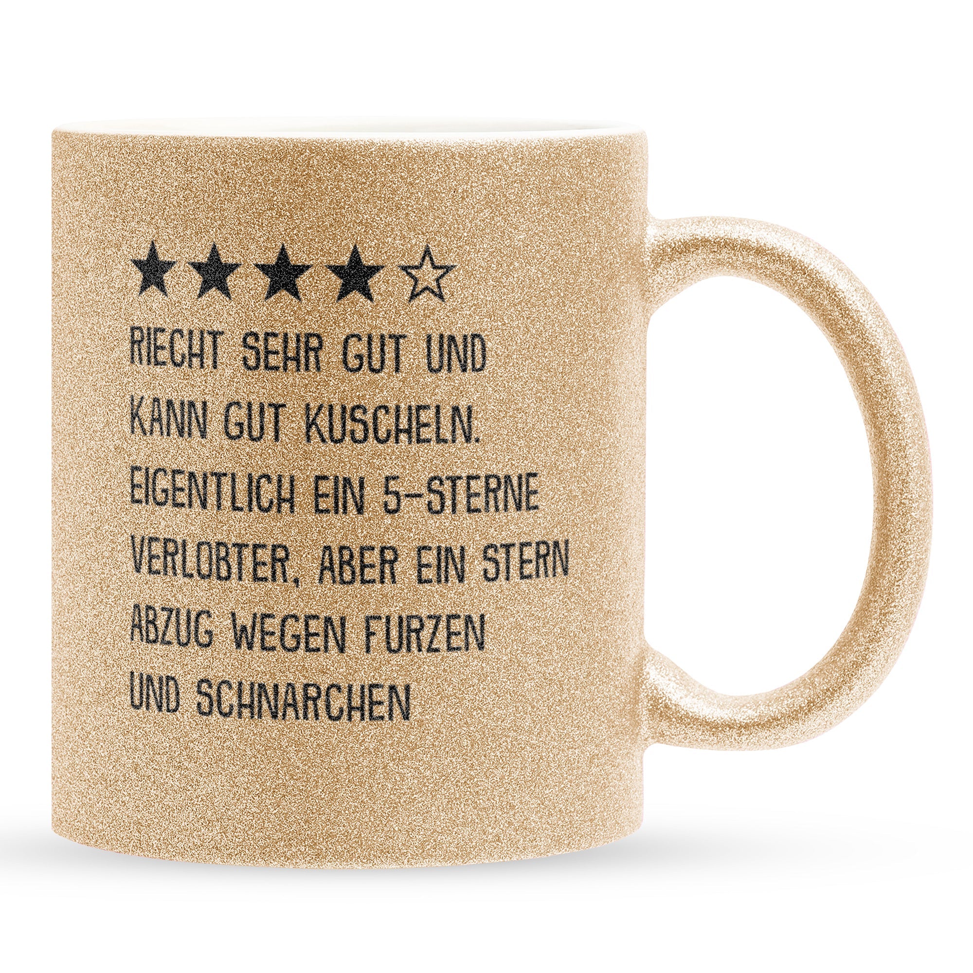 22Feels® Verlobter Geschenk - Glitzertasse mit Spruch (Gold, 320ml)-Glitzertasse Gold 320ml-22Feels