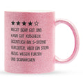 22Feels® Verlobter Geschenk - Glitzertasse mit Spruch (Pink, 320ml)-Glitzertasse Pink 320ml-22Feels