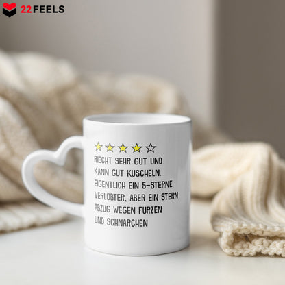 22Feels® Verlobter Geschenk - Tasse mit Spruch (Herzhenkel, Weiss, 320ml)-Tasse Weiss Herzhenkel 320ml-22Feels