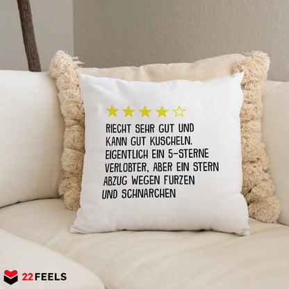 22Feels® Verlobter Geschenk - Kissen mit Spruch (Weiss 40x40cm)-Kissen Weiss 40x40-22Feels