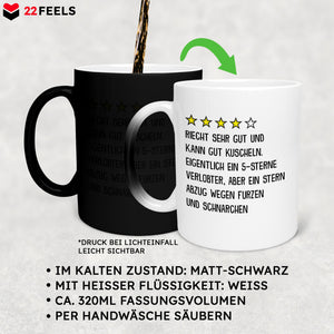 22Feels® Verlobter Geschenk - Zaubertasse mit Spruch (Matt-Schwarz und Weiss, 320ml)-Farbwechsel Tasse Matt 320ml-22Feels