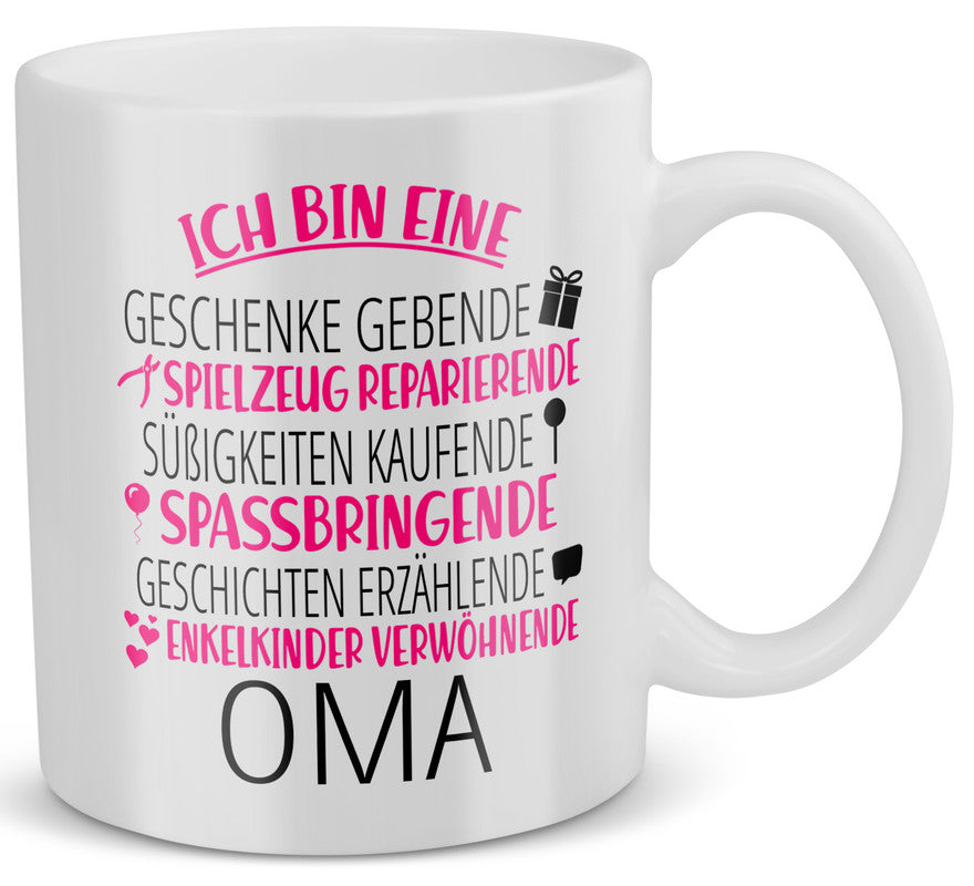 22Feels® Geschenk für Grossmütter - Tasse mit Spruch: Ich Bin Eine Geschenke Gebende Oma (Weiss, 320ml)-Weisse Tasse 320ml-22Feels