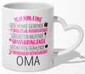 22Feels® Oma Geschenk - Tasse mit Spruch: Zirkus (Herzhenkel, Weiss, 320ml)-Tasse Weiss Herzhenkel 325ml-22Feels