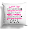 22Feels® Oma Geschenk - Kissen mit Spruch (Weiss 40x40cm)-Kissen Weiss 40x40-22Feels