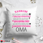 22Feels® Oma Geschenk - Kissen mit Spruch (Weiss 40x40cm)-Kissen Weiss 40x40-22Feels