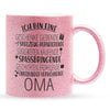 22Feels® Oma Geschenk - Glitzertasse mit Spruch (Pink, 320ml)-Glitzertasse Pink 320ml-22Feels