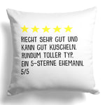 22Feels® Ehemann Geschenk zum Hochzeitstag, Valentinstag etc. - Kissen mit Spruch (Weiss 40x40cm)-Kissen Weiss 40x40-22Feels