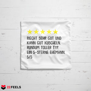 22Feels® Ehemann Geschenk zum Hochzeitstag, Valentinstag etc. - Kissen mit Spruch (Weiss 40x40cm)-Kissen Weiss 40x40-22Feels
