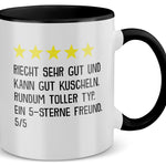 22Feels® Freund Geschenk zum Jahrestag, Valentinstag etc. - Tasse mit Spruch (Weiss-Schwarz, 320ml)-TwoTone Tasse Weiss-Schwarz 320ml-22Feels