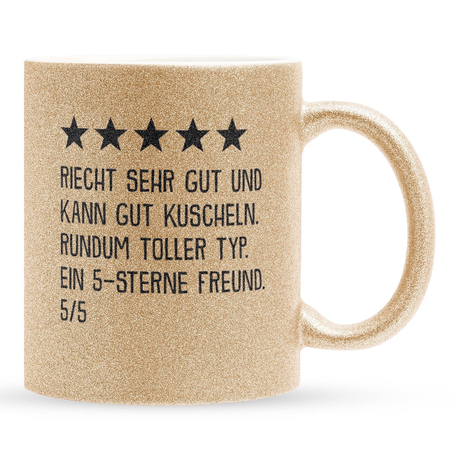 22Feels® Freund Geschenk zum Jahrestag, Valentinstag etc. - Glitzertasse mit Spruch (Gold, 320ml)-Glitzertasse Gold 320ml-22Feels