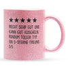 22Feels® Freund Geschenk zum Jahrestag, Valentinstag etc. - Glitzertasse mit Spruch (Pink, 320ml)-Glitzertasse Pink 320ml-22Feels