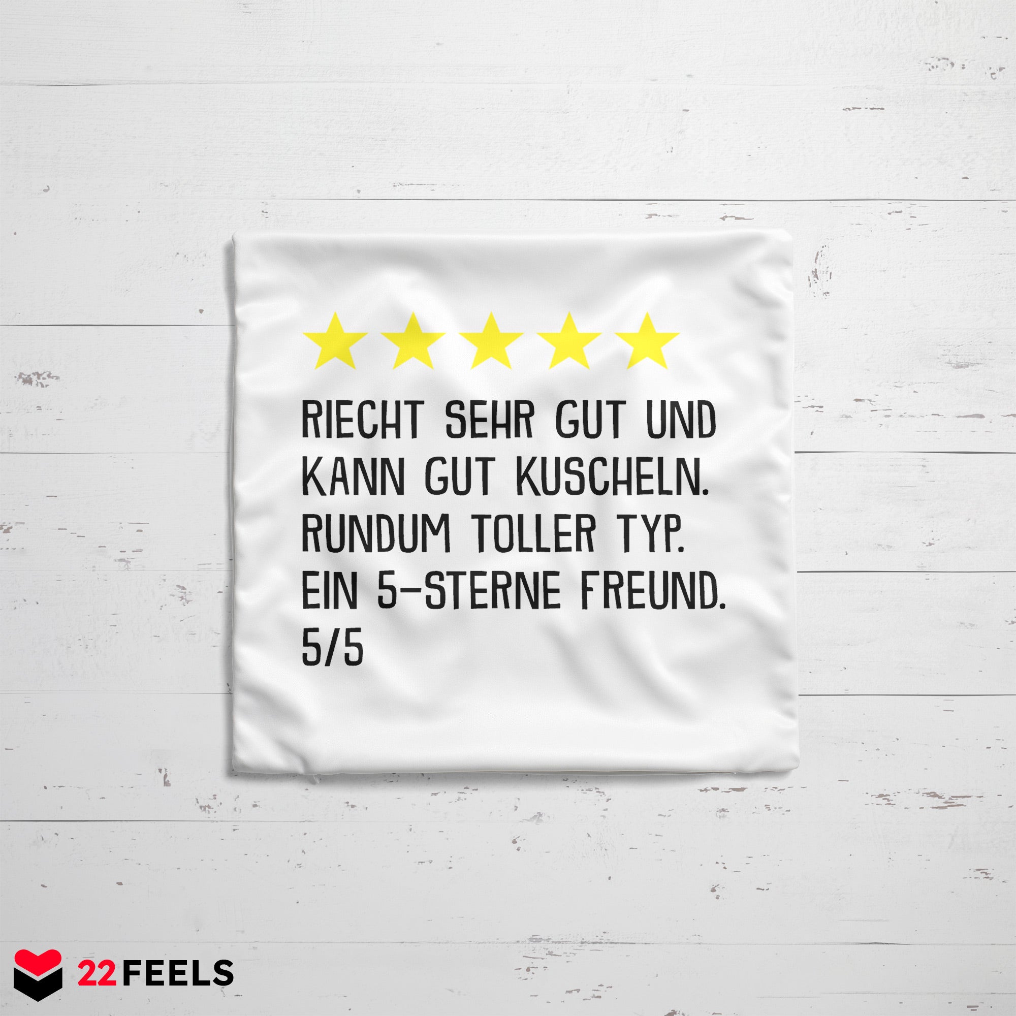 22Feels® Freund Geschenk zum Jahrestag, Valentinstag etc. - Kissen mit Spruch (Weiss 40x40cm)-Kissen Weiss 40x40-22Feels
