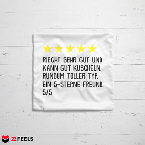 22Feels® Freund Geschenk zum Jahrestag, Valentinstag etc. - Kissen mit Spruch (Weiss 40x40cm)-Kissen Weiss 40x40-22Feels