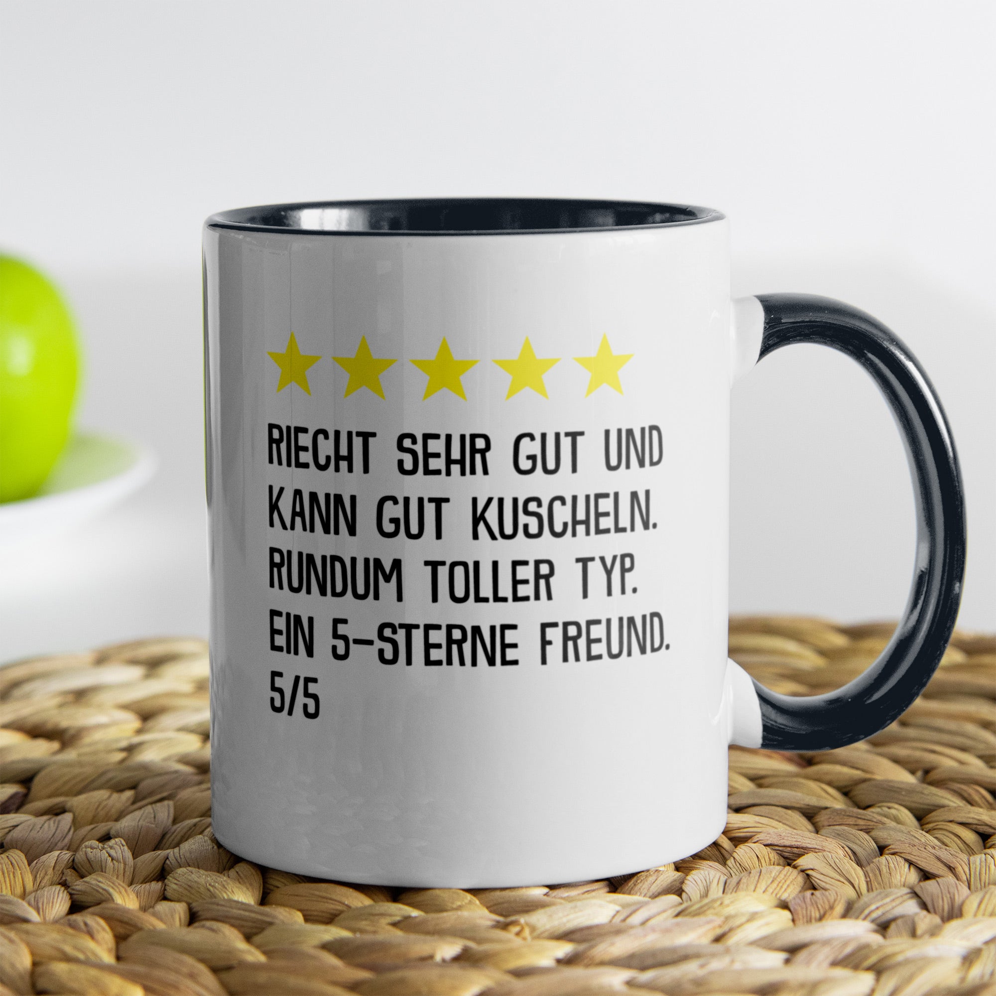 22Feels® Freund Geschenk zum Jahrestag, Valentinstag etc. - Tasse mit Spruch (Weiss-Schwarz, 320ml)-TwoTone Tasse Weiss-Schwarz 320ml-22Feels