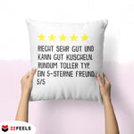 22Feels® Freund Geschenk zum Jahrestag, Valentinstag etc. - Kissen mit Spruch (Weiss 40x40cm)-Kissen Weiss 40x40-22Feels
