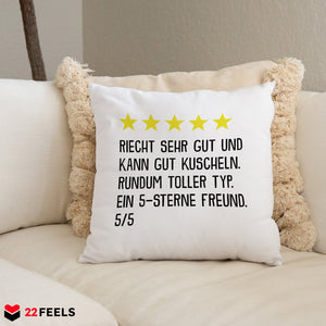 22Feels® Freund Geschenk zum Jahrestag, Valentinstag etc. - Kissen mit Spruch (Weiss 40x40cm)-Kissen Weiss 40x40-22Feels