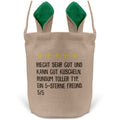 22Feels® Freund Paar Osterkorb mit Henkel Ostergeschenk Tragetasche Ostern Deko Osternest Körbchen Hasenohren (Beige/Grün)-Ostern Tragetasche-22Feels