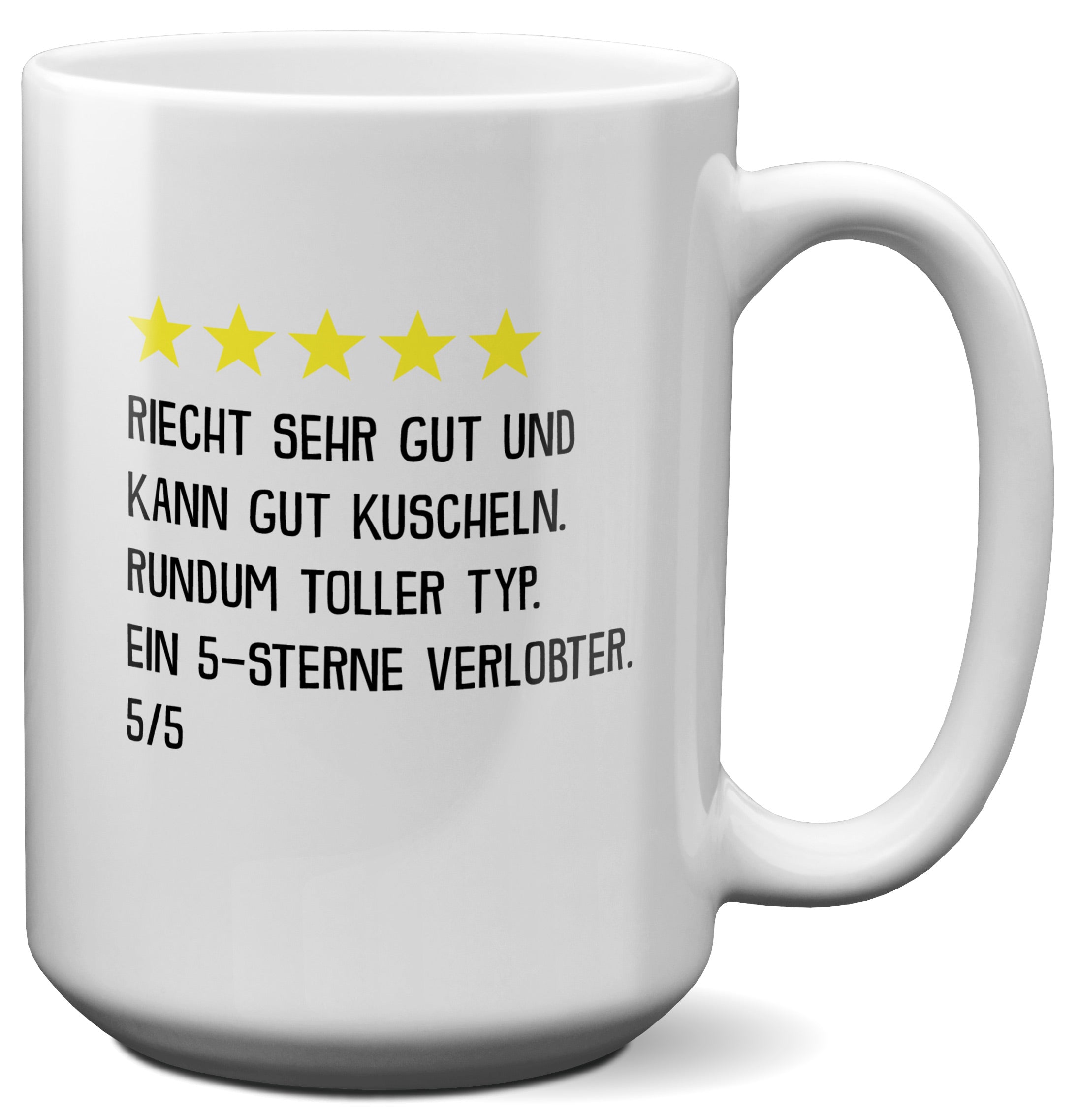 22Feels® Verlobter Geschenk - XL Tasse mit Spruch (Weiss, 440ml)-Weisse XL Tasse 440ml-22Feels