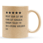 22Feels® Verlobter Geschenk - Glitzertasse mit Spruch (Gold, 320ml)-Glitzertasse Gold 320ml-22Feels
