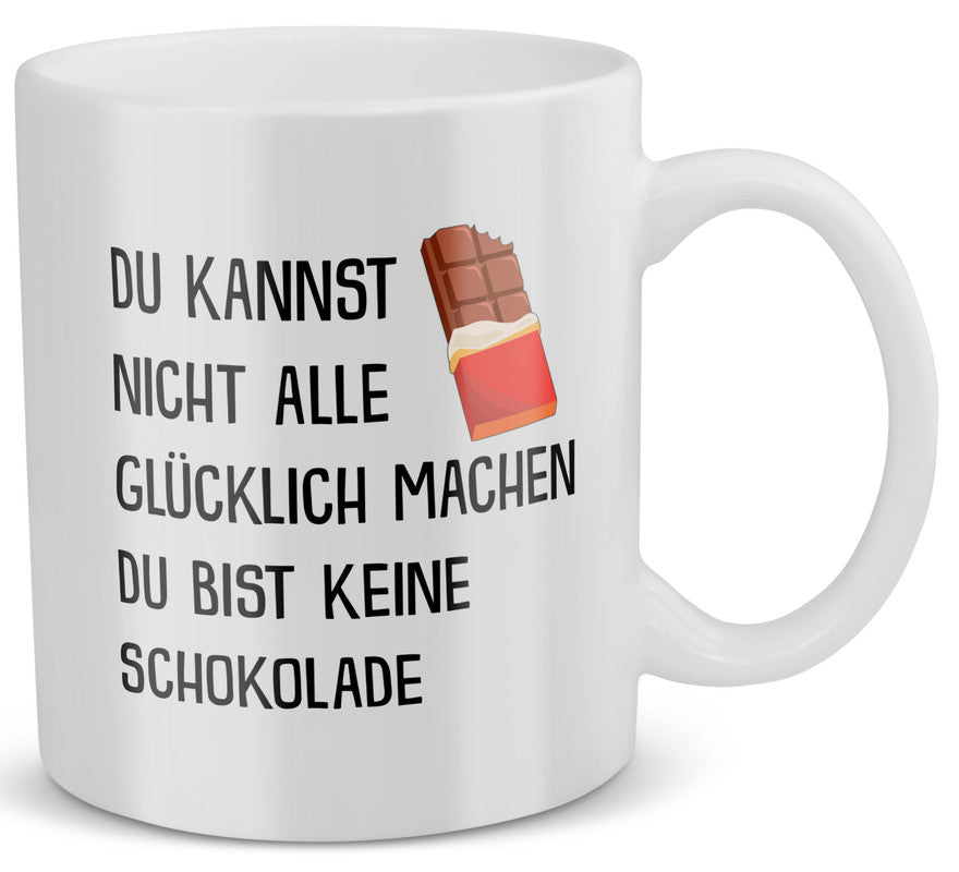 22Feels® Lustige Tasse mit Spruch: Du Kannst Nicht Alle Glücklich Machen - Büro Geschenkidee (Weiss, 320ml)-Weisse Tasse 320ml-22Feels