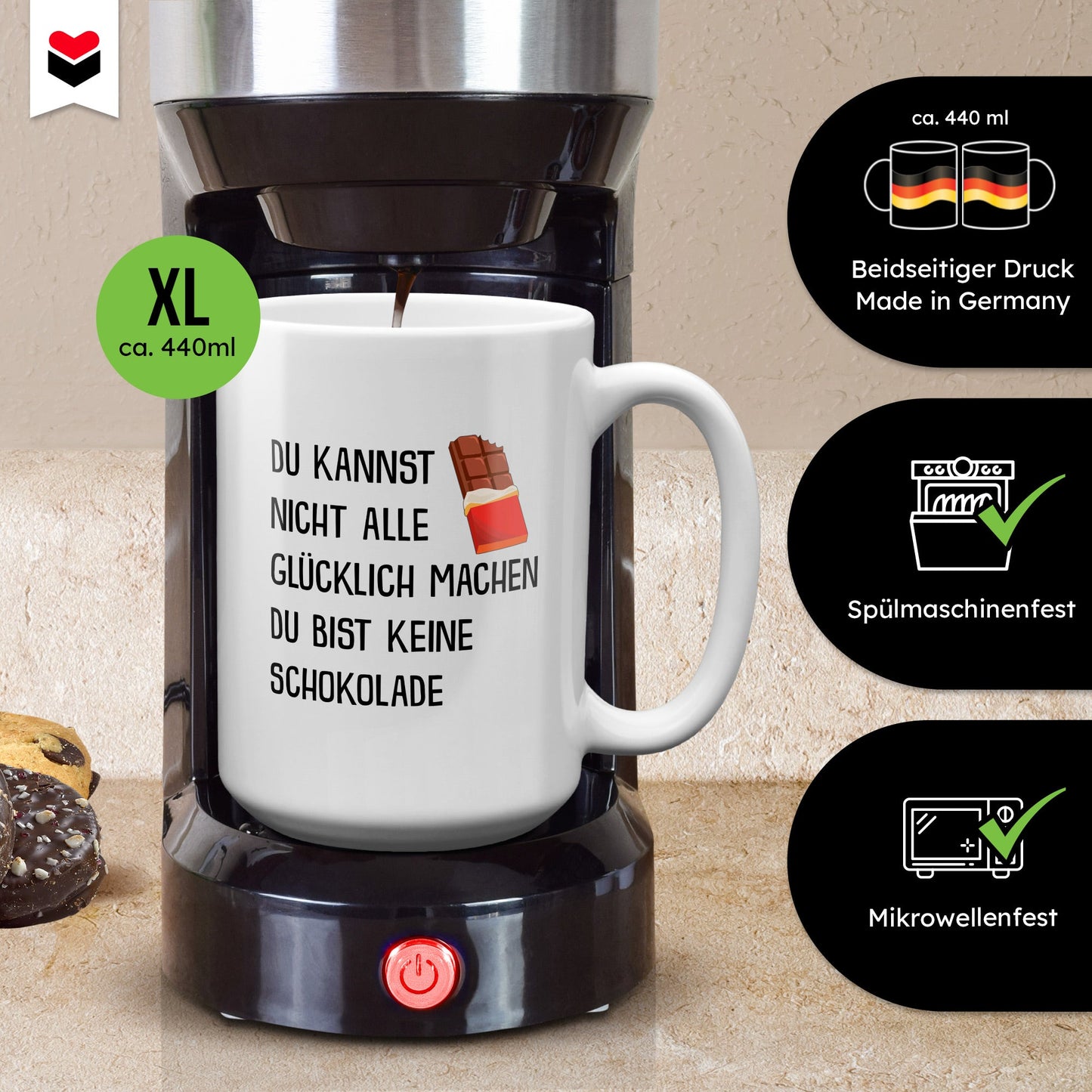 22Feels® Lustige XL Tasse mit Spruch: - Büro Geschenkidee (Weiss, 440ml)-Weisse XL Tasse 440ml-22Feels