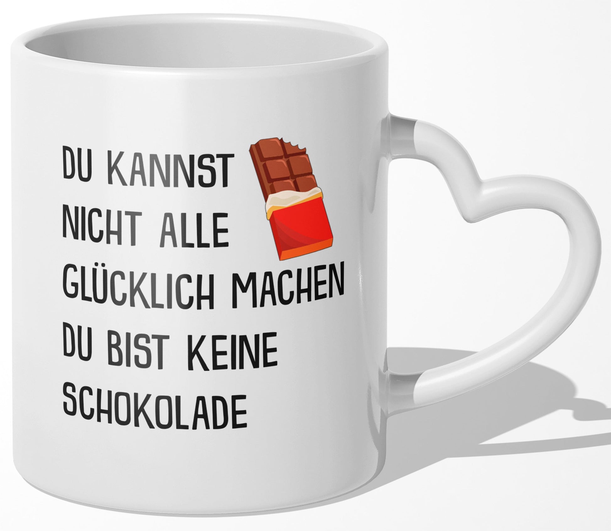 22Feels® Lustige Tasse mit Spruch: - Büro Geschenkidee (Herzhenkel, Weiss, 320ml)-Tasse Weiss Herzhenkel 320ml-22Feels