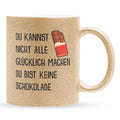 22Feels® Lustige Glitzertasse mit Spruch: - Büro Geschenkidee (Gold, 320ml)-Glitzertasse Gold 320ml-22Feels