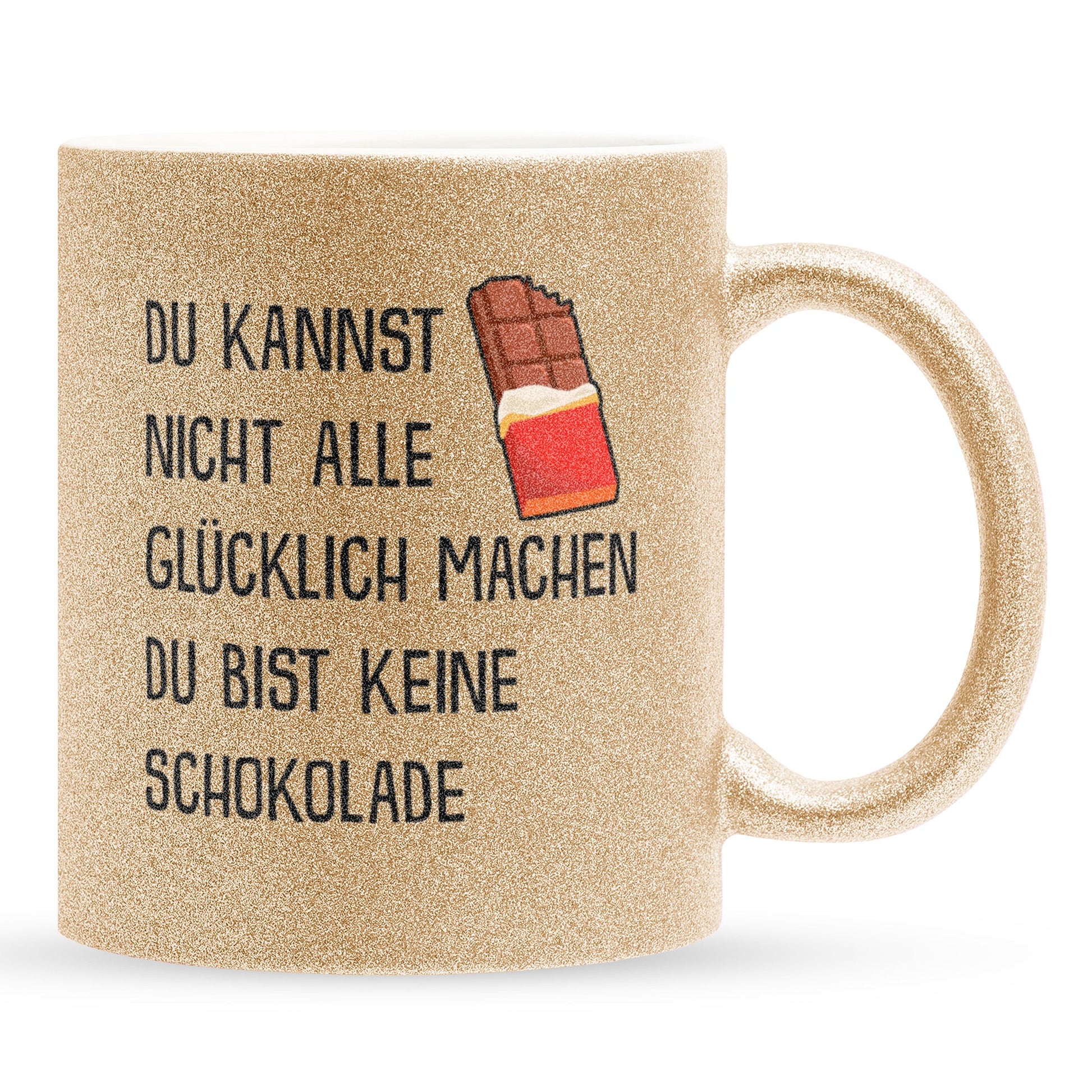22Feels® Lustige Glitzertasse mit Spruch: - Büro Geschenkidee (Gold, 320ml)-Glitzertasse Gold 320ml-22Feels