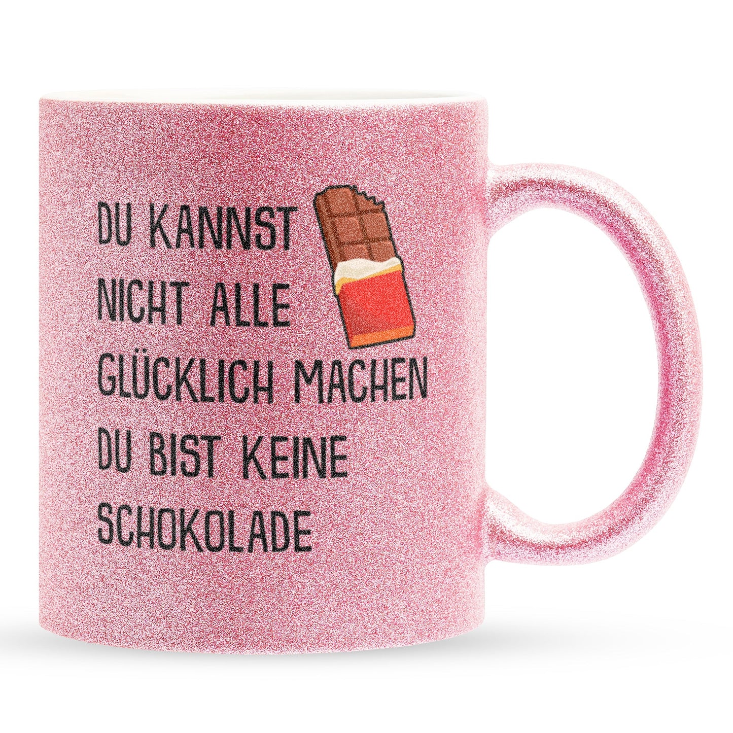 22Feels® Lustige Glitzertasse mit Spruch: - Büro Geschenkidee (Pink, 320ml)-Glitzertasse Pink 320ml-22Feels